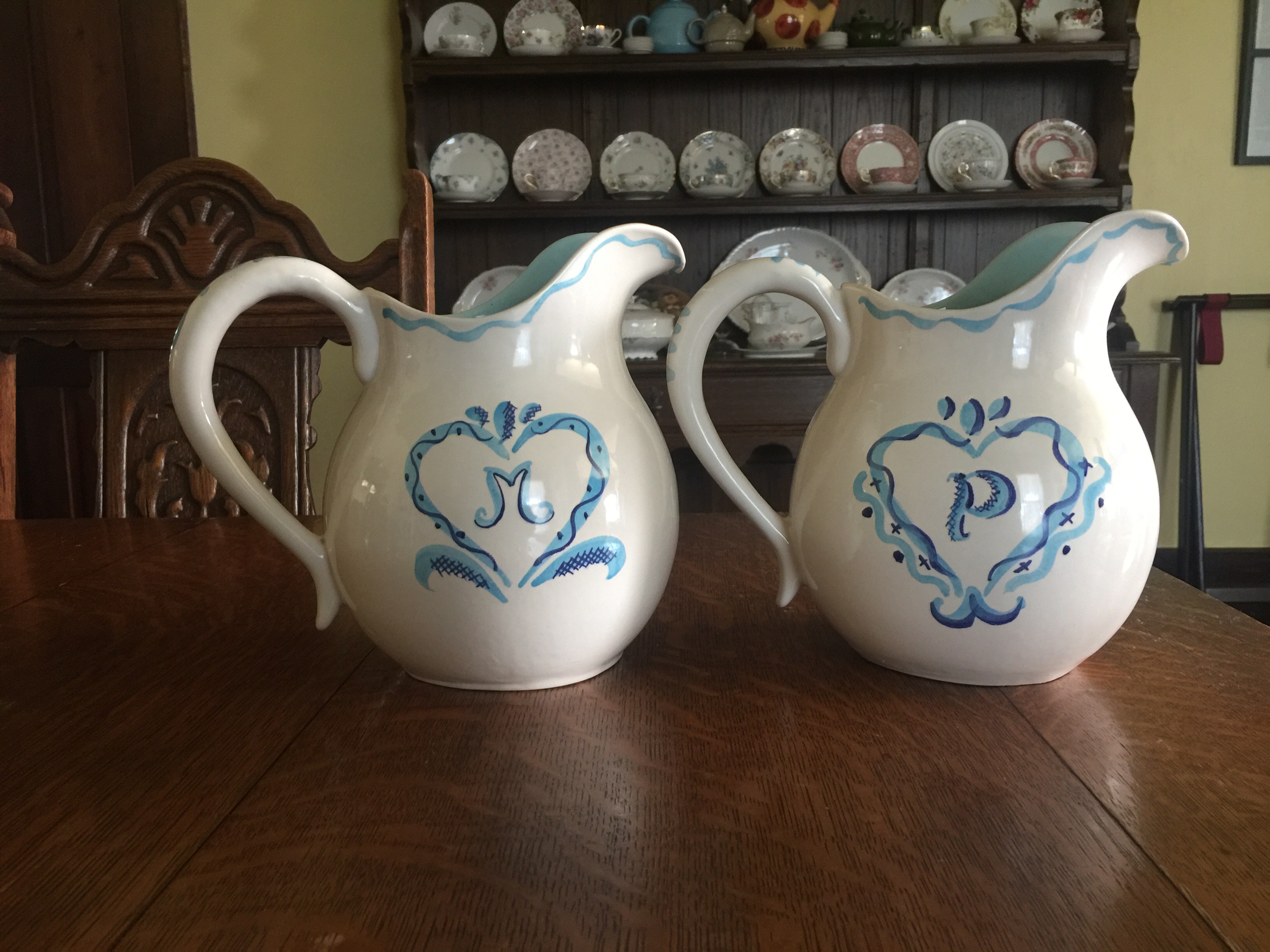 Two of local potter Chanticleer's Wallen Pitchers