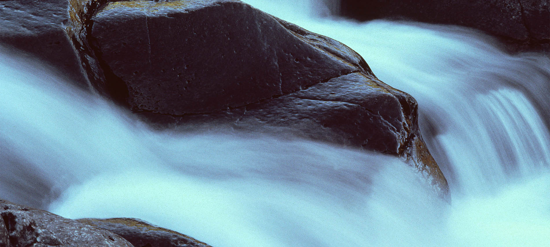 A waterfall over rocks at Johnson Shut-Ins State Park