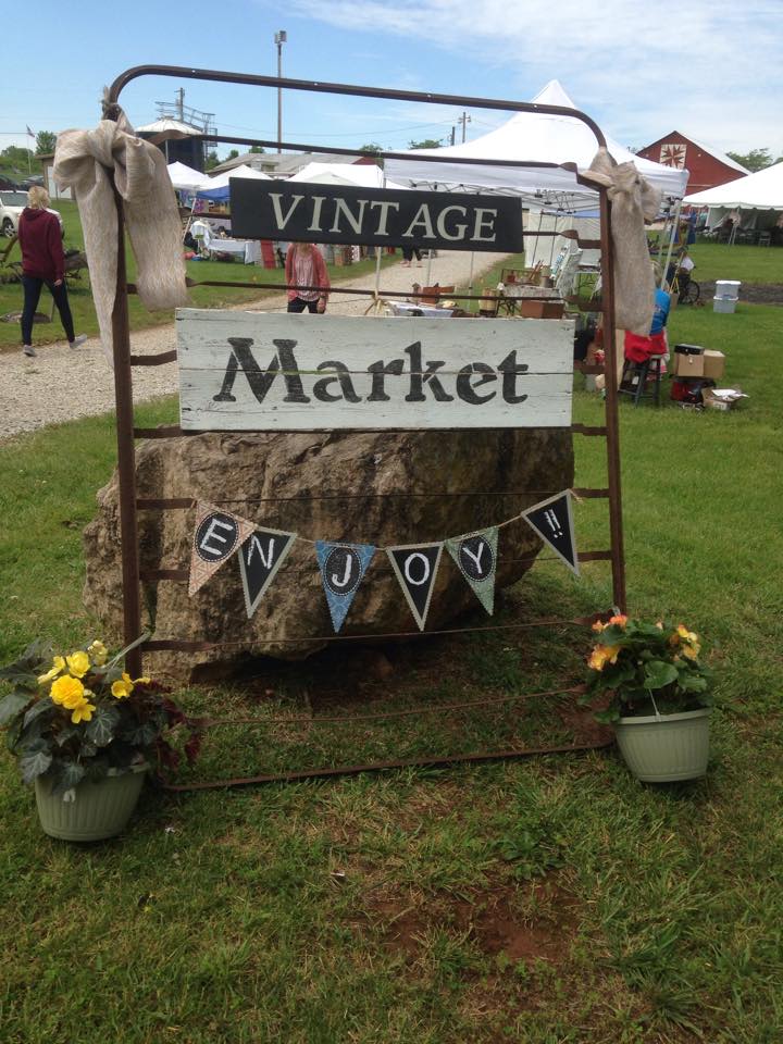 The sign at the annual Caledonia Vintage Market & Antique Fair